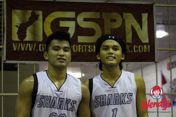 Wendy's Players of the Game, John Buan and Anthony Castro of the Simon Sanchez Sharks. (photo by Daniel Paran)