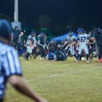 Angels Rashawn Chandler gets through the line and sacks the QB. (photo by Joey Blas)