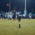 Raiders WR Spade Untalan makes a diving attempt to catch a pass that was thrown over his head.(photo by Joey Blas)