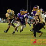 George Washington Geckos Shelby Meeks looks to make it into the end zone once more. (Photo by Michael Blas)