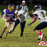 George Washington Geckos Christian Cabrera moves the ball forward late in the first half. (Photo by Michael Blas)