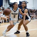 St. Paul Warriors Isla Quinata cuts past her defender and head in for a shot. (Photo by Michael Blas)