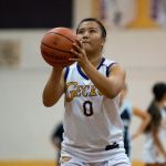 GW Geckos Mikayla Castro takes her shot at the free throw line. (Photo by Michael Blas)
