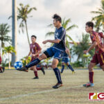 The Harvest Christian Academy Eagles defeated the Father Duenas Friars in the 2018 IIAAG high school boys soccer game Monday afternoon at Leo Palace. (Photo by Michael Blas)