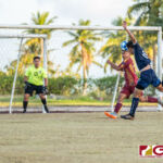 The Harvest Christian Academy Eagles defeated the Father Duenas Friars in the 2018 IIAAG high school boys soccer game Monday afternoon at Leo Palace. (Photo by Michael Blas)