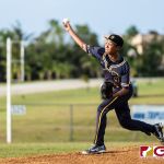 Guam High Panthers Gavin Gagucas pitches a fast one. (Photo by Michael Blas)