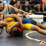 Guam High Panthers Julius Gaduang defeated Tiyan Titans Ricky Gamboa to get the gold in the 126 pound division. (Photo by Michael Blas)
