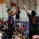 GW Geckos Ricky Macias takes a shot from behind the three point line. (Photo by Michael Blas)