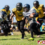 The Raiders and the Eagles faced off earlier this Saturday Afternoon in a rematch from last season's Guahan Varsity Football League Championship Game. (Photo by Michael Blas)