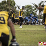 The Eagles Jeofry Limtiaco checks his place in line with the referee while Mitch Charfauros and Co. look on. (photo by Bout It Productions)