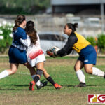 The Guam High Panthers and the St. John's Knights displayed high level defense in their 0-0 IIAAG Girls High School Soccer matchup late Tuesday afternoon on April 16, 2019. (Photo by Michael Blas)