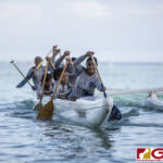 The IIAAG High School Paddling season came to an end on May 11, 2019. All the schools competitors, family and friends showed up to Tumon Bay for one last time. (photo by Bout It Productions)