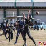 Steel Blazing Saints Sonja Sanchez gets sees past an overthrown ball. (photo by Bout It Productions)