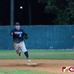 Nationals Tony Doyle throws to first base for an out. (Photo by Michael Blas)