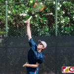 Mason Caldwell and Jack Son faced off against Camden Camacho and Jake Delaney in a 2019 ITF World Tennis Tour Doubles match held at Hilton Guam Resort and Spa Tennis Courts. (Photo by Michael Blas)