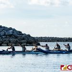 The Guam Men's Va'a Team ran a couple laps at Paseo in preparation for the 2019 Pacific Games Samoa. (Photo by Michael Blas)