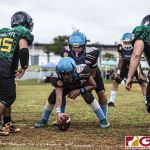 Hal's Angels offense gets set for the next play. (photo by Bout It Productions)