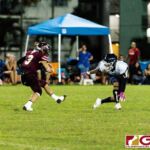 FD Friar Kein Artero breaks Panther Abraham Guerrero's ankles to put up the first six points for his team. (Photo by Michael Blas)