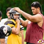 The Southern Dolphins during practice in preparation of the 2019 IIAAG High School Football Season. (Photo by Michael Blas)