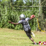 Guam Raiders Aiden Palacios celebrates after adding up points on the board. (photo by Bout It Productions)