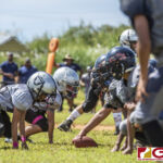 Guam Raiders Jesse Cruz & Jryan Macias set up on defense against the Island Broncos. (photo by Bout It Productions)