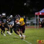 The Father Duenas Friars & The Simon Sanchez Sharks meet in the 2019 IIAAG High School Football Semifinals on Oct. 18, 2019. (photo by Bout It Productions).