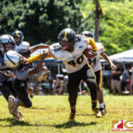 The Guahan Raiders and The Tamuning Steelers Metgots meet in the GNYFF playoffs on Oct. 20, 2019 at Eagles Field. (photo by Bout It Productions.)