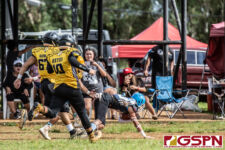 The Guam Eagles and The Hals Angels Matuas hit the gridiron on Oct. 27, 2019 for a chance to get to the championship game. (photo by Bout It Productions.)