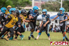 The Guam Eagles and The Hals Angels Matuas hit the gridiron on Oct. 27, 2019 for a chance to get to the championship game. (photo by Bout It Productions.)