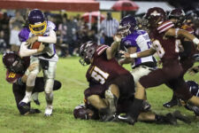 The FD Friars and GW Geckos put on a defense show in the Championship game with FD getting the slight edge with the only touchdown of the night. (photo courtesy of Joseph Cruz)