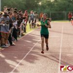 JFK Islander Trixia Nierva finished third overall with a time of 21:31. (Photo by Michael Blas)