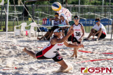 FD Friar Kiko Damien makes a huge save in the closing minutes of the final set. (Photo by Michael Blas)