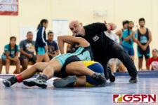 The Southern Dolphins and Guam High Panthers hit the mats in IIAAG High School Wrestling Saturday morning at Okkodo High School. (Photo by Michael Blas)