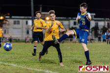The Guam High Panthers defeated the GW Geckos 3-1 Tuesday evening to pick up their win of the IIAAG Boys High School Soccer season. (Photo by Michael Blas)