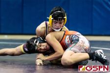The FD Friars and Academy Cougars faced off against the Simon Sanchez Sharks in week six of the IIAAG High School Wrestling season. (Photo by Michael Blas)