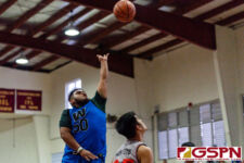 The St. Paul Warriors continue their win streak in the 2020 GSPN Preseason Boys Basketball Tournament as they defeat the Simon Sanchez Sharks 82-52. (Photo by Michael Blas)