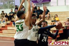 The JFK Islanders made a 4th quarter comeback to defeat the Harvest Eagles 58-51 to remain undefeated in the 2020 GSPN Preseason Boys Basketball Tournament presented by Guam Army National Guard. (Photo by Michael Blas)