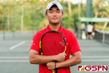 St. John's Knight Marshall Zhang finished in first place in the Boys Singles A finals. (Photo by Michael Blas)