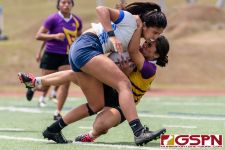 The ND Royals defeated the GW Geckos after a 10-all tie through both sudden-death overtime periods. The ND Royals were awarded the win having scored the games first try to become the 2020 GRFU/ISA High School Girls Rugby Champions. (Photo by Michael Blas)
