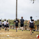 The Sanchez Sharks cross country team visited the Tiyan Titans in the 2nd week of the ISA cross country season. Photo by Bout It Productions