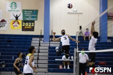 Tiyan Titans Xander Duenas goes airborne for the kill attempt. Photo by Bout It Productions
