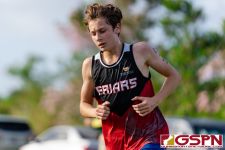 A Father Duanas Friar runner makes his way through the course. (Photo by Michael Blas)