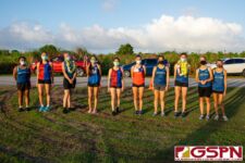 IIAAG Cross Country All-Island Top 10: (left to right) 10. Kaila Castro, 9. Jenny Mann, 8. Michaela Schwappach, 7. Nierra Ubaldo, 6. Kasey Xu, 5. Maeva Konroy, 4. Jailey Burns, 3. Sameha Wilbanks, 2. Molley Lang, 1. Liliana Fennessey. (Photo by Michael Blas)