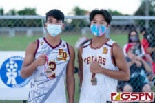 FD Friars Aldan Sampson and Ethan Alvarez place third in the IIAAG Boys Beach Volleyball finals. (Photo by Michael Blas)