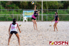 The IIAAG Girls Beach Volleyball Tournament is underway at GFA as the St. John's Knights Red faced off against the St. John's Knights Black. (Photo by Michael Blas)