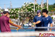 The Harvest Eagles defeat the FD Friars in the IIAAG All-Island Tennis Tournament to become the Boys Doubles Champions. (Photo by Michael Blas)