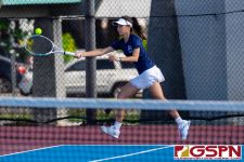 The St. John's Knights faced off against the Academy Cougars Tuesday afternoon at Tamuning Courts in IIAAG Tennis. (Photo by Michael Blas)