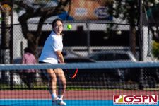 The St. John's Knights faced off against the Academy Cougars Tuesday afternoon at Tamuning Courts in IIAAG Tennis. (Photo by Michael Blas)
