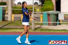 The St. John's Knights faced off against the Academy Cougars Tuesday afternoon at Tamuning Courts in IIAAG Tennis. (Photo by Michael Blas)