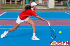 The St. John's Knights faced off against the Academy Cougars Tuesday afternoon at Tamuning Courts in IIAAG Tennis. (Photo by Michael Blas)